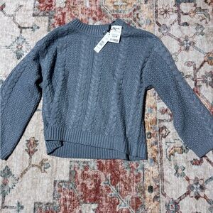 Gray Cable Knit Sweater by Sonoma